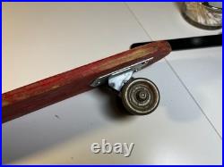 Antique Vintage 1960s SIDEWALK SURFER Wooden Wood Skateboard Metal Wheels