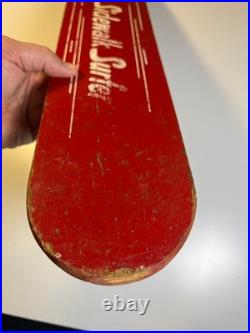 Antique Vintage 1960s SIDEWALK SURFER Wooden Wood Skateboard Metal Wheels