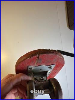 Antique Vintage 1960s SIDEWALK SURFER Wooden Wood Skateboard Metal Wheels