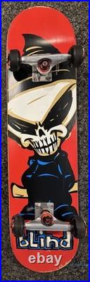 Blind Reaper Skateboard Complete Tensor Trucks Abec 7 Red Black Blue Gold/Brown