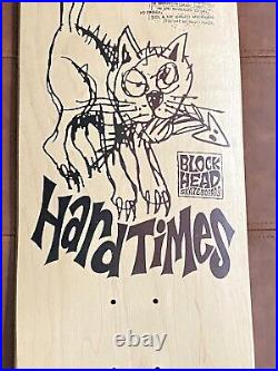 Blockhead Hard Times 4 Skateboard Deck NOS Original Vintage Skateboard 80s 90s