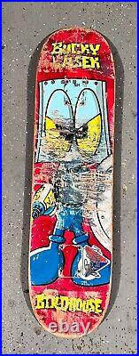 Bucky Lasek 1998 Birdhouse Martian Skateboard Deck Good used condition Red