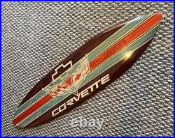 Corvette Vintage Wood Surfboard Shape Wall hanger 39X9.5 beautiful finish
