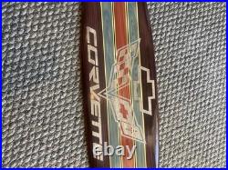 Corvette Vintage Wood Surfboard Shape Wall hanger 39X9.5 beautiful finish