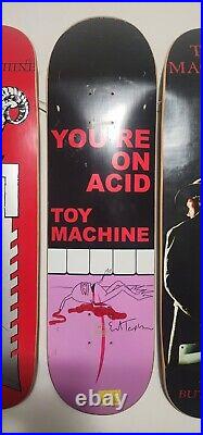 Ed templeton Toy Machine You're On Acid Deck Signed