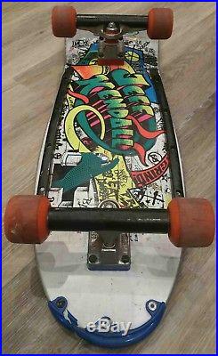 Extremely Rare Santa Cruz Jeff Kendall Graffiti Silver Skateboard Vintage 1986 Extremely Rare Santa Cruz Jeff Kendall Graffiti Silver Skateboard Vintage 1986