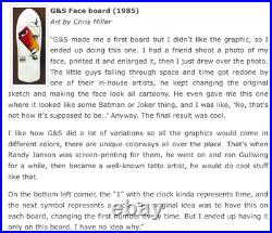 G&S Chris Miller Face Skateboard OG Gold 1985