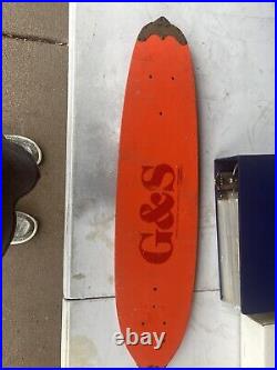 G &S Fibreflex Skateboard With Brass Nose And Tail Guards