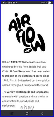 G&S Swiss Made High Camber Fibreflex Slalom Skateboard Vintage NOS Airflow-Swiss