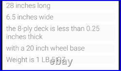 G&S Swiss Made High Camber Fibreflex Slalom Skateboard Vintage NOS Airflow-Swiss