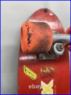 Gordon & Smith 1970's Red Vintage Fibreflex Kicktail Model Skateboard