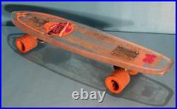 HUFFY 23 Clear Translucent THUNDER BOARD 24 Ultra Flex Skateboard VINTAGE