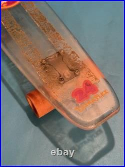 HUFFY 23 Clear Translucent THUNDER BOARD 24 Ultra Flex Skateboard VINTAGE