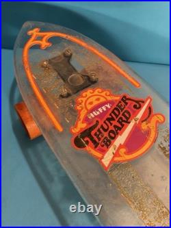 HUFFY 23 Clear Translucent THUNDER BOARD 24 Ultra Flex Skateboard VINTAGE