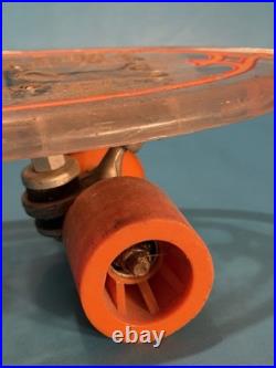 HUFFY 23 Clear Translucent THUNDER BOARD 24 Ultra Flex Skateboard VINTAGE