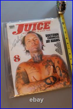 JUICE Jay Adams Autographed Dogtown Z-Flex 2002 Vintage Skateboarding MAGAZINE