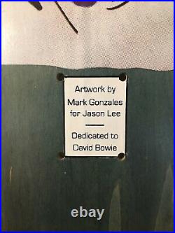 Jason Lee Prime Wood David Bowie Tribute Deck, Art By Mark Gonzales, Super Rare
