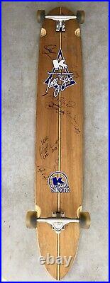 Kelly Slater K FlexDex Skateboard 5 FT long Longboard Signed By Numerous Surfers