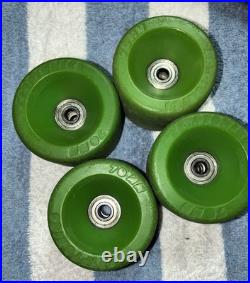 Kryptonics 70mm Skateboard Wheels GREEN VINTAGE 2nd GENERATION Washer