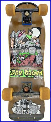 Kryptonics Dan Booger Brown Model Skateboard Graveyard Art Work RARE Vintage Kryptonics Dan Booger Brown Model Skateboard Graveyard Art Work RARE Vintage