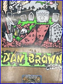 Kryptonics Dan Booger Brown Model Skateboard Graveyard Art Work RARE Vintage