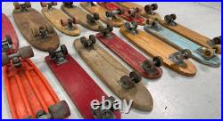 Lot of 14 Vintage Skateboards