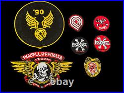 Lot of 7 OG vintage 1980s powell Peralta Bones Brigade patches Cross Bones XT