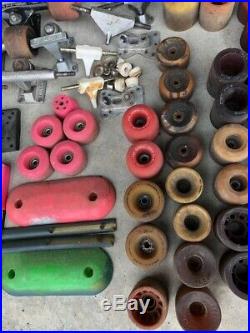 Lot of Vintage Skateboard Wheels Trucks Sims Wings Powell Independent California