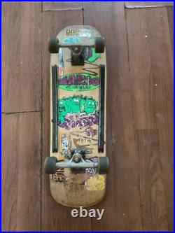 Mario Roo Bun Vision Skateboard with Stickers 1980s Vintage Mario Roo Bun Vision Skateboard with Stickers 1980s Vintage