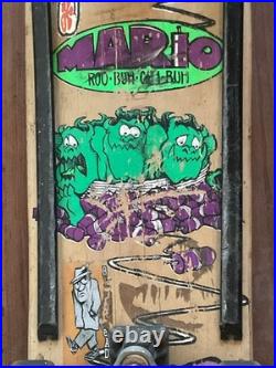 Mario Roo Bun Vision Skateboard with Stickers 1980s Vintage