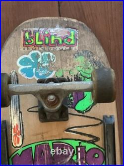 Mario Roo Bun Vision Skateboard with Stickers 1980s Vintage Mario Roo Bun Vision Skateboard with Stickers 1980s Vintage