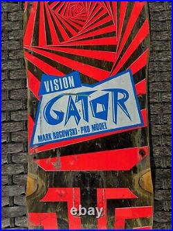 Mark Gator Rogowski Version 1 Swirl Original Vintage Vision Skateboard OG