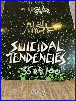 Mike Muir Signed Adrenaline Addict Suicidal Tendencies Skateboard #35/100