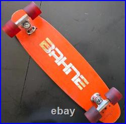 NICE vintage 1975 BAHNE skateboard withACS-500 trucks & ruby red Pipeline wheels