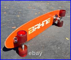 NICE vintage 1975 BAHNE skateboard withACS-500 trucks & ruby red Pipeline wheels