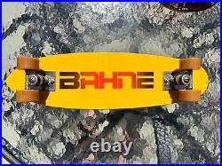 NOS 1973 Bahne Skateboard & 4 NOS translucent Ruby Red Power Paw Wheels