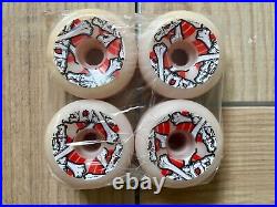 NOS Sealed 1980's Powell Peralta Skateboard Wheels White Cross Bones 64mm 97a