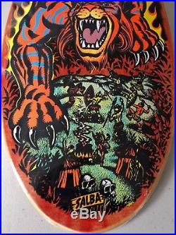 NOS Vintage 1990 Santa Cruz Steve Alba Tiger Skateboard Deck Salba Mint OG Rad