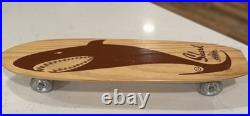Nash Sidewalk Surfboard Vintage Wood Wooden Steel Wheels Skateboard SHARK 1960s