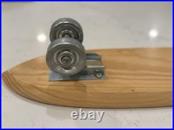 Nash Sidewalk Surfboard Vintage Wood Wooden Steel Wheels Skateboard SHARK 1960s