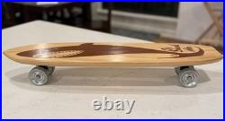 Nash Sidewalk Surfboard Vintage Wood Wooden Steel Wheels Skateboard SHARK 1960s
