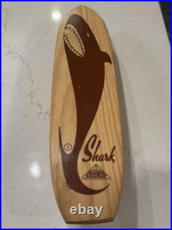 Nash Sidewalk Surfboard Vintage Wood Wooden Steel Wheels Skateboard SHARK 1960s