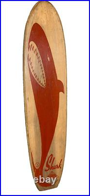 Nash Surf Board Vintage Wood Wooden Steel Wheels Skateboard SHARK Fort Worth TX
