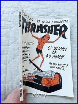 Neckface Krooked Rare Mark Gonzales Skateboard Thrasher Magazine Signed Shirt