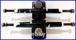 New Old School Vintage Motobilt Skateboard Trucks NOS Black/White Splatter 9 New Old School Vintage Motobilt Skateboard Trucks NOS Black/White Splatter 9