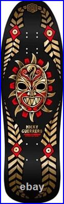 Nicky Guerrero Mask Skateboard Deck, Black/Gold Foil, 10 x 31.75