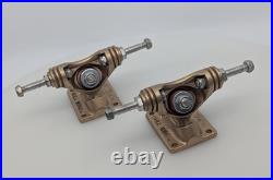 OG 1970s Gullwing HPG IV Split-Axle Trucks Gold Hangers Unmounted Red Bushings