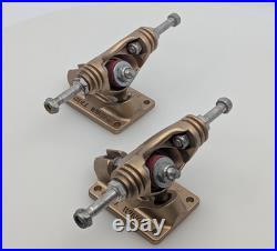 OG 1970s Gullwing HPG IV Split-Axle Trucks Gold Hangers Unmounted Red Bushings
