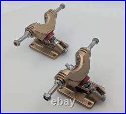 OG 1970s Gullwing HPG IV Split-Axle Trucks Gold Hangers Unmounted Red Bushings
