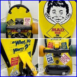 OG Nash 1987 Mad Magazine Vintage Skateboard Mad Man on Board What, Me Worry